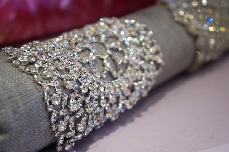 Ornate crystal wristlet by Margaret Rowe