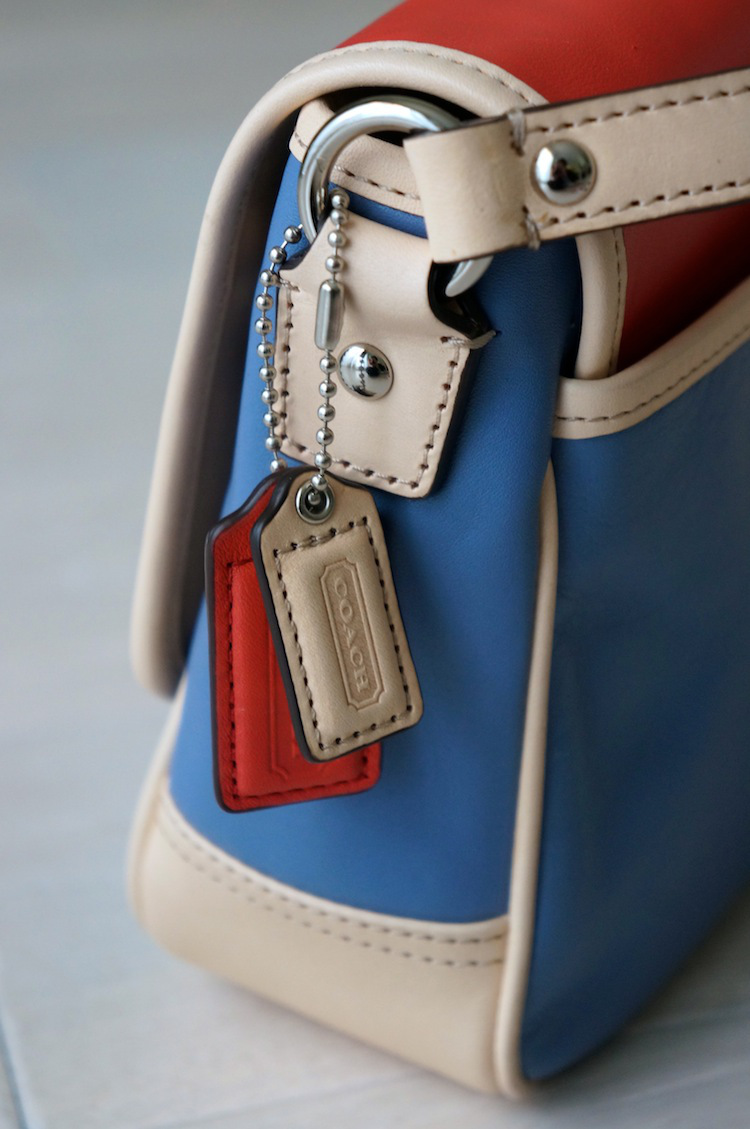 coach purse nude trim