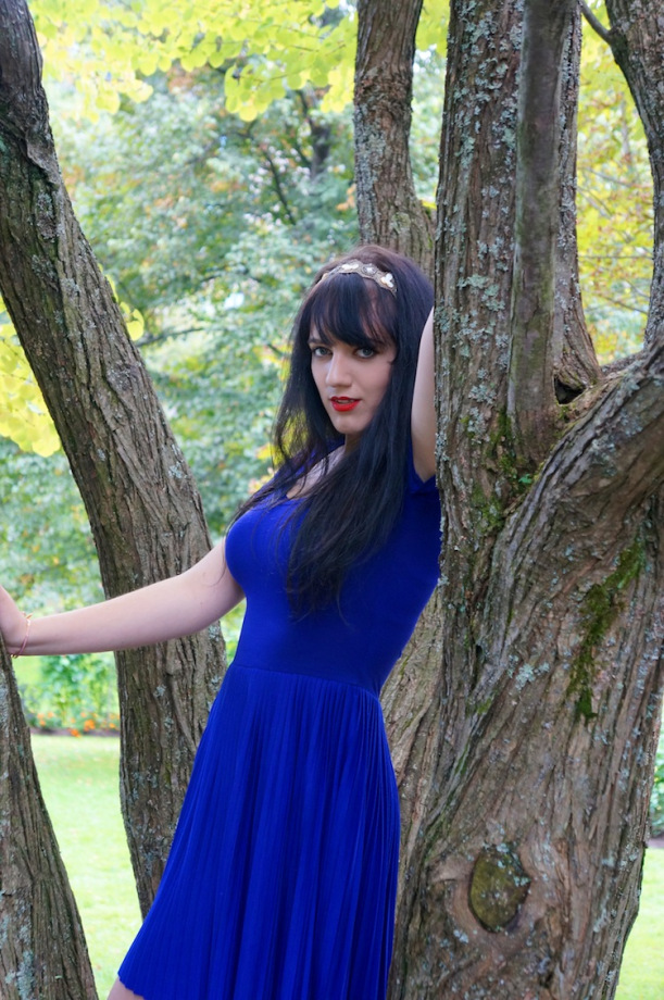 purple pleated dress 3