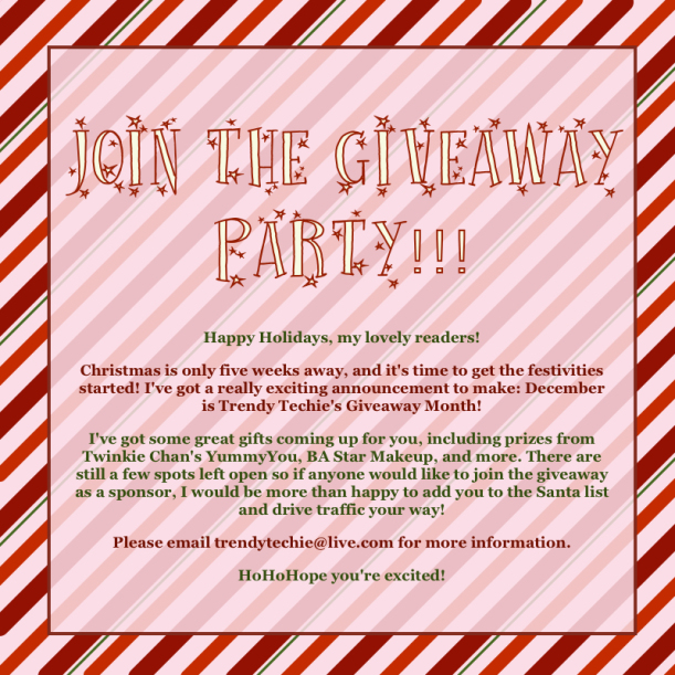 holiday christmas giveaway invite for sponsors