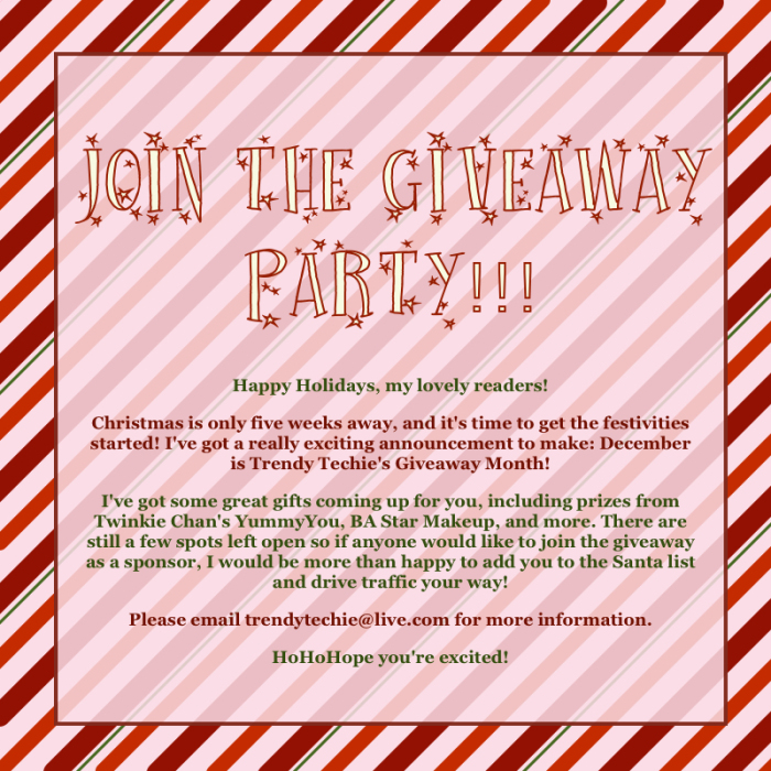 holiday christmas giveaway invite for sponsors