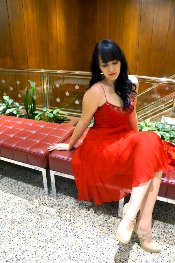 sage red badgley mischka dress 3