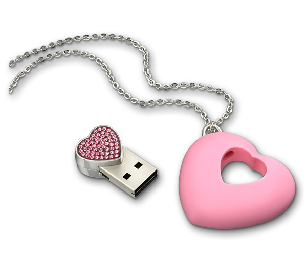 pink swarovski usb necklace 1