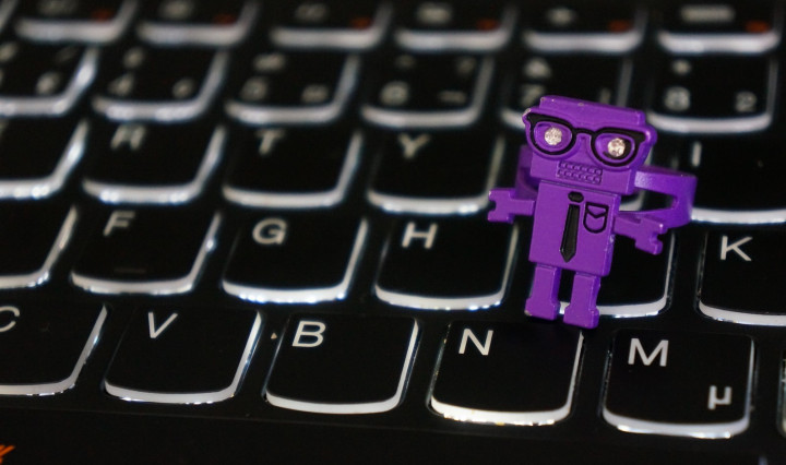 Purple robot ring