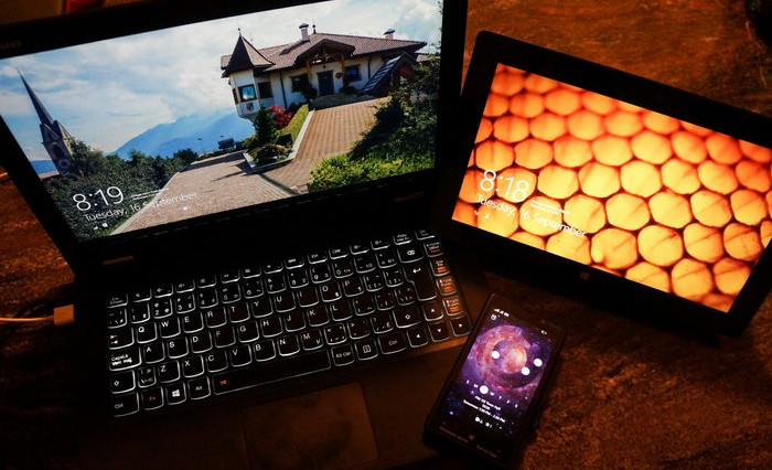 Windows 8 laptop, surface pro, and windows phone