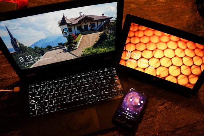 Windows 8 laptop, surface pro, and windows phone