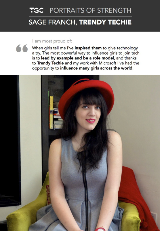 sage franch trendy techie tech girls canada portrait of strength