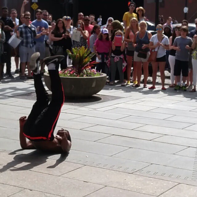 These street dancers in Boston had some serious skills! This guy was the best.