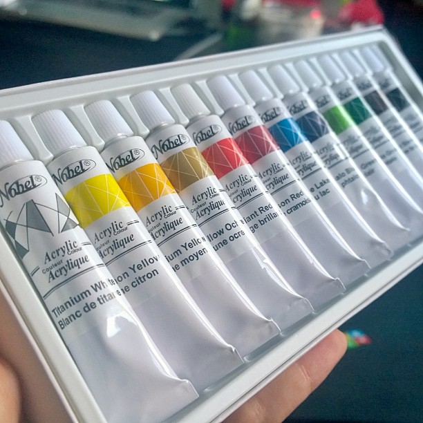 The sunsets from my balcony are just so beautiful I had to buy paints.