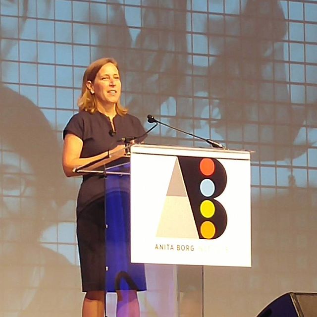 CEO of YouTube and Forbes 9th most powerful woman in the world - Susan Wojcicki! Amazing woman. #ghc15