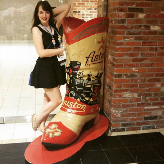 I joined the Astros cheerleaders when I was in #Houston! Just kidding, I'm too geeky to dance around in my undies and cheer for a bunch of overpaid gladiators. I like this boot though!